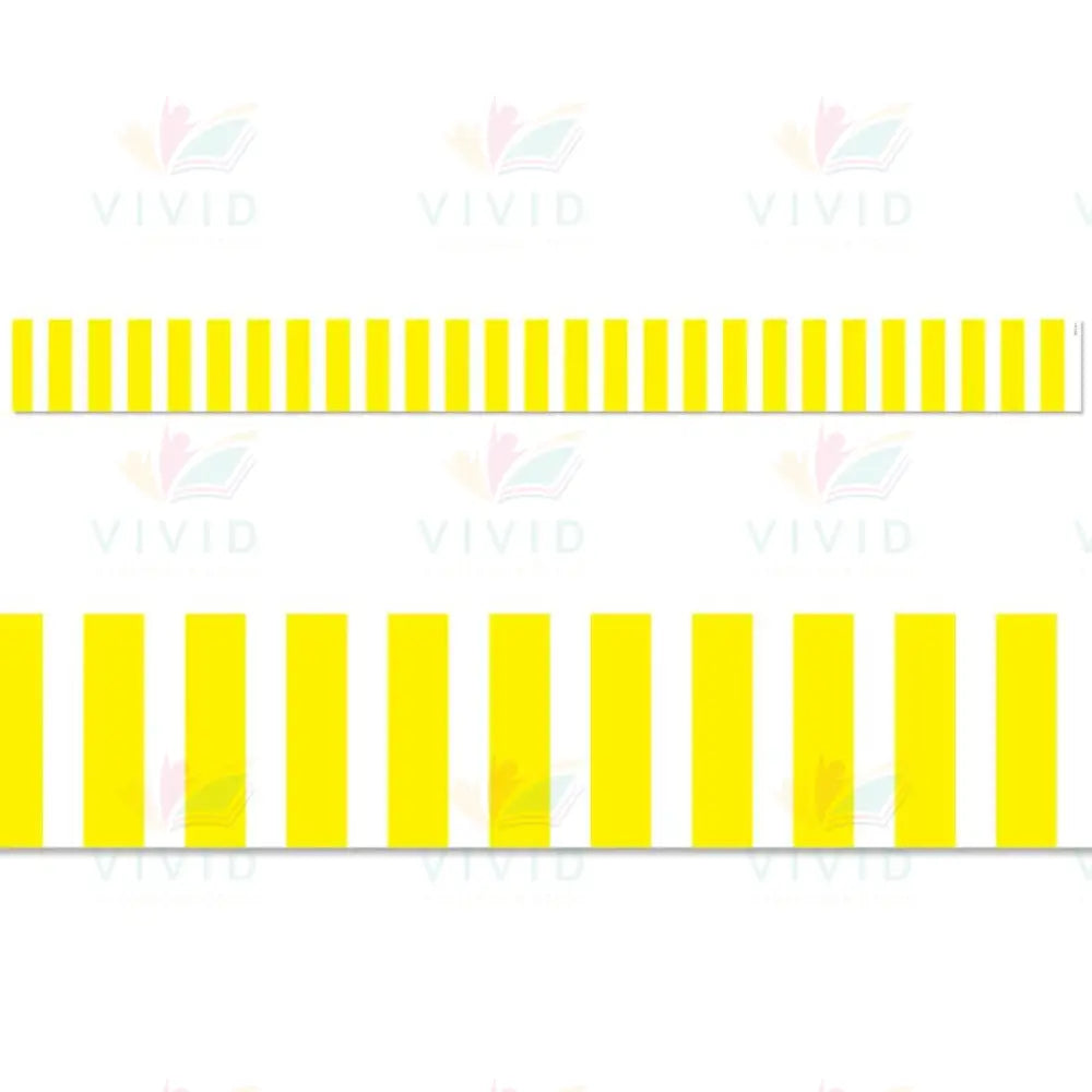 10501 Striped Yellow Straight Border - Bulletin Trimmers