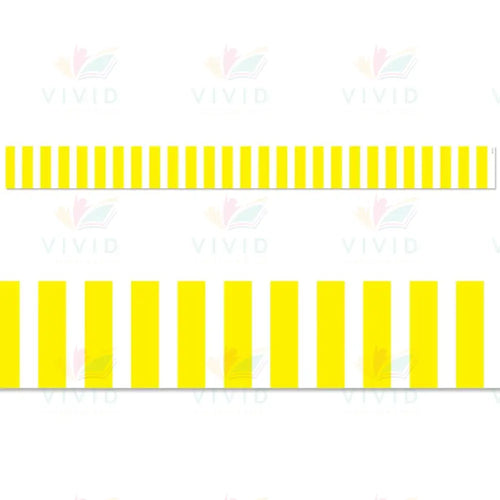 10501 Striped Yellow Straight Border - Bulletin Trimmers
