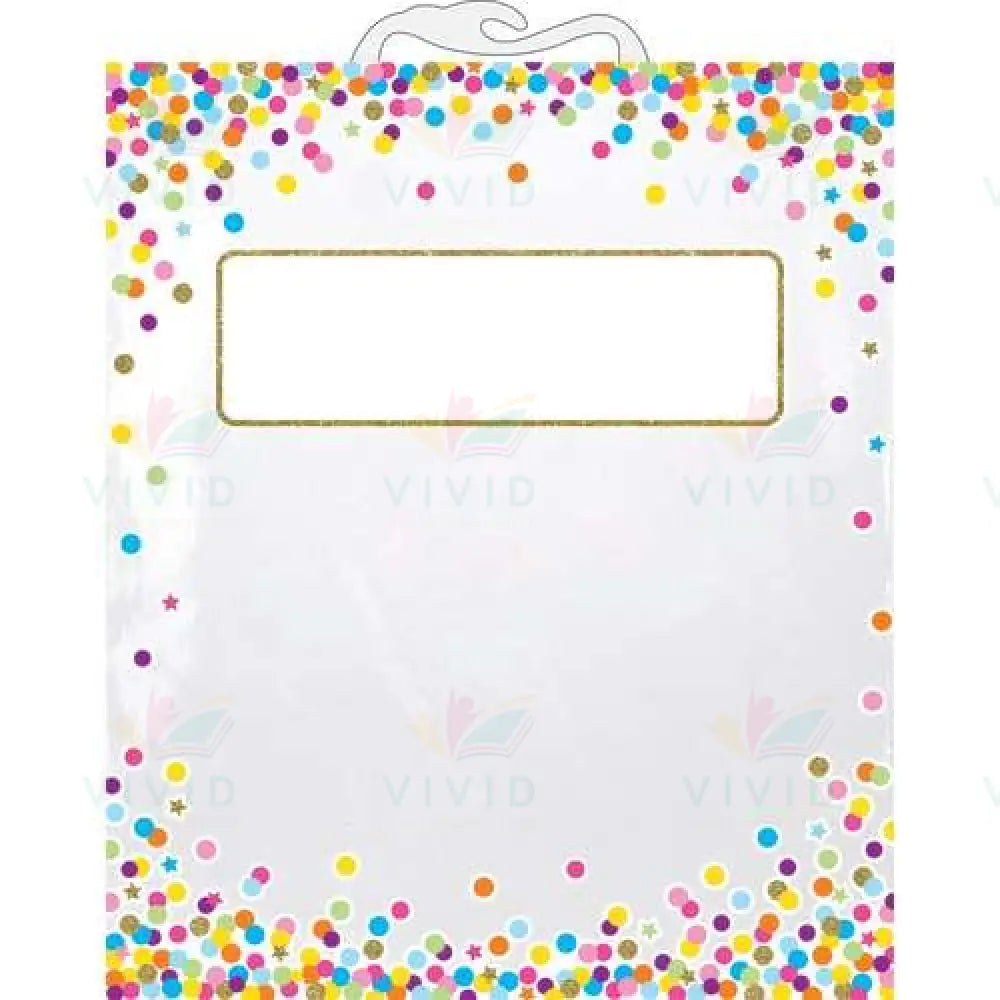 10560 Confetti Plastic Storage Bag - Classroom Management and Teacher Aid