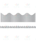 108098 SILVER SPARKLE SCALLOPED BULLETIN BOARD BORDERS - Bulletin Trimmers