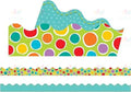 108182 Double Sided Sorbet Polka dot Border - Bulletin Trimmers