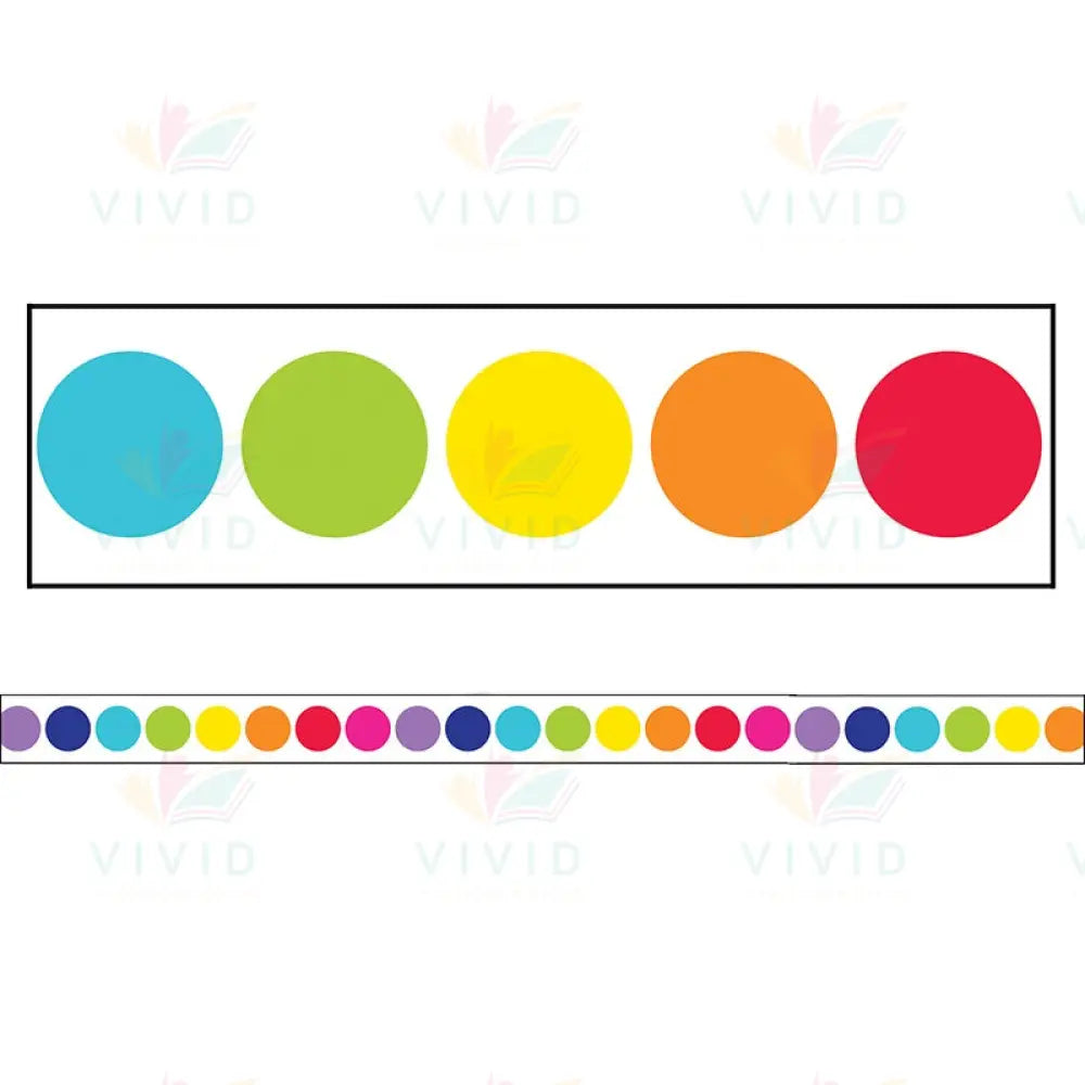 108342 COLORED DOTS BORDER - Bulletin Trimmers
