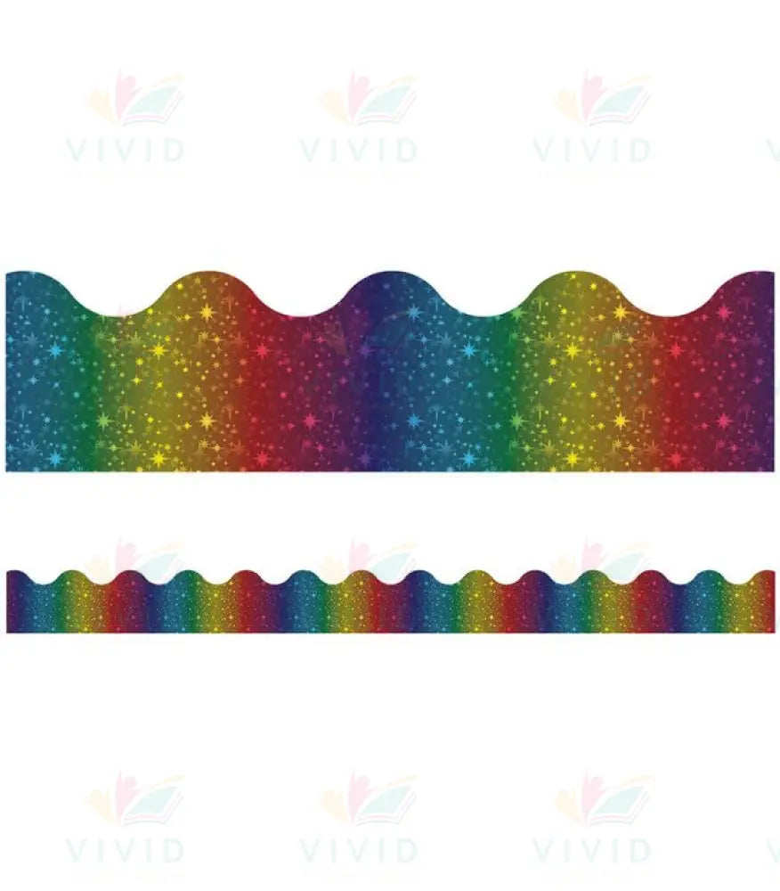108396 GLITTER RAINBOW BORDER - Bulletin Trimmers