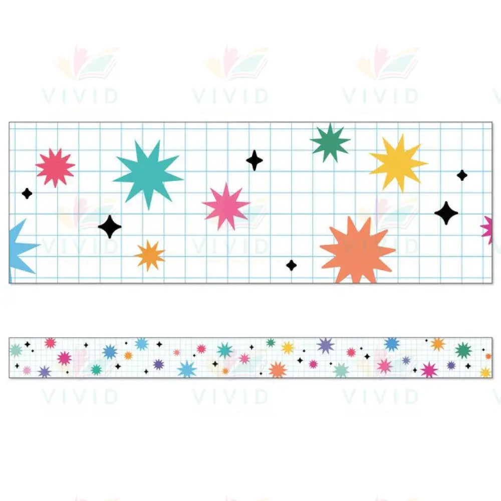 108542 Bursts & Twinkles Straight Bulletin Board Borders - Bulletin Trimmers