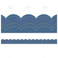 108546 DENIM SCALLOPED BORDER - Bulletin Trimmers