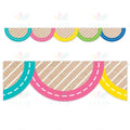 10906 Krafty Pop Colorful Kraft Jumbo Scallops EZ Border - Bulletin Trimmers