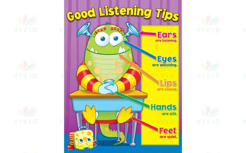 110479 LISTENING TIPS - 17x22’’ - Learning Charts English