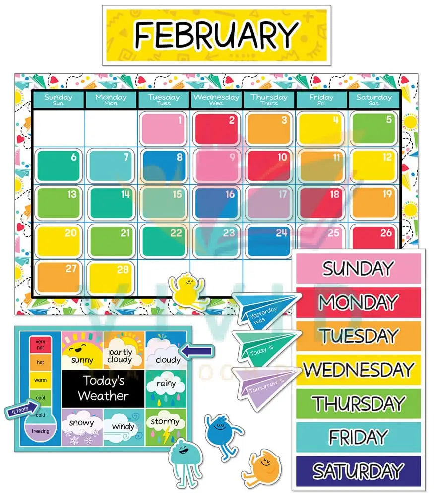 110551 Rainbow Colorful Calendar Full Set - Calendars