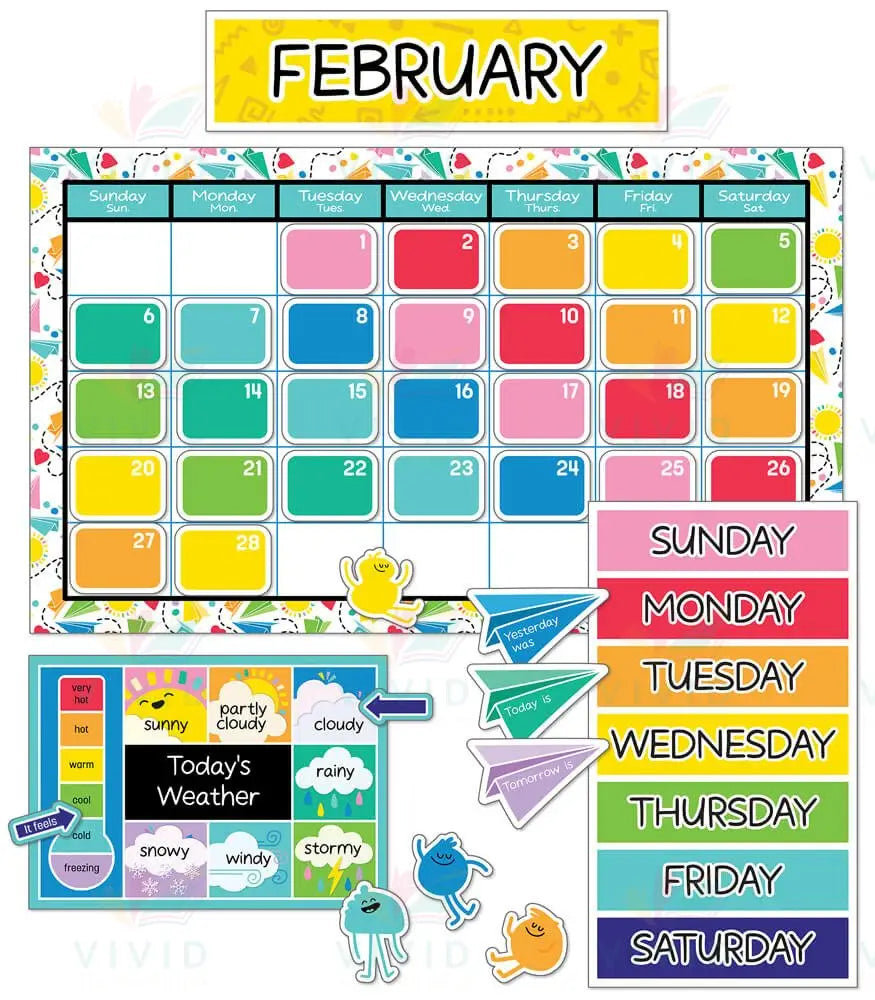110551 Rainbow Colorful Calendar Full Set - Calendars