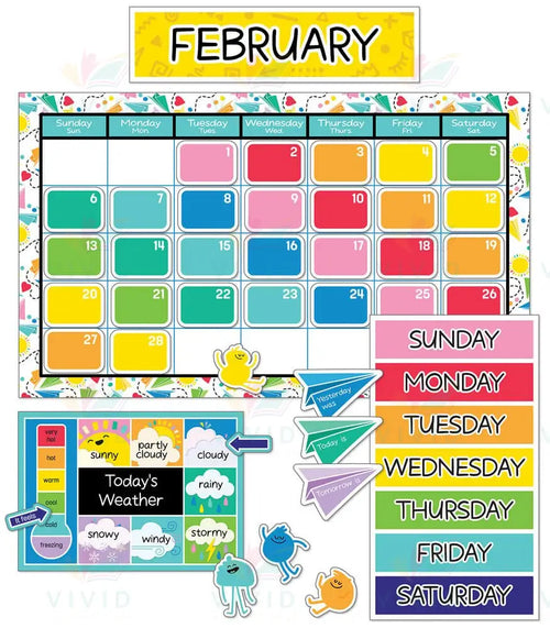 110551 Rainbow Colorful Calendar Full Set - Calendars