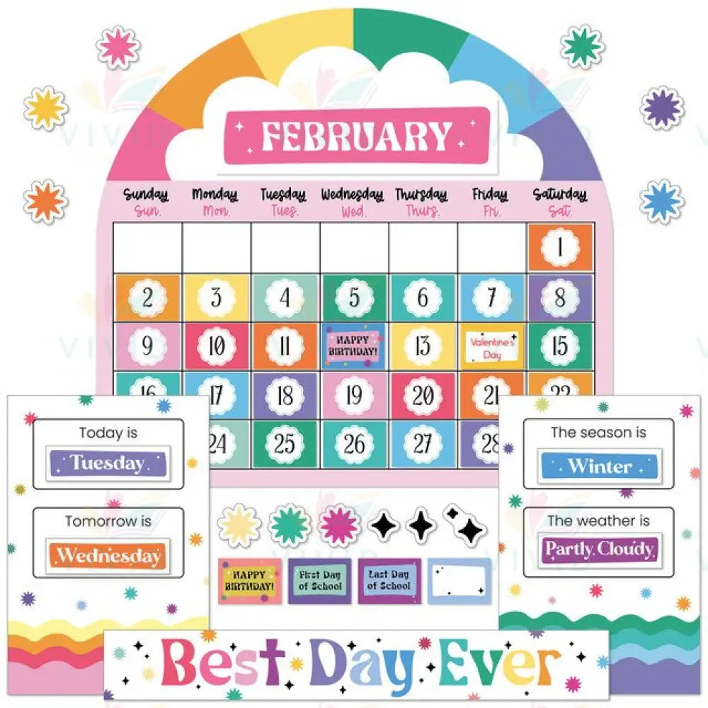 110593 Rainbow Color Calendar Full Set - Calendars