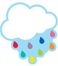 120560 CLOUD AND DROPS ACCENT CUTOUT