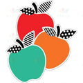 120604 APPLE LARGE CUTOUT 12 PCS - Approximately 6’’ - Accent