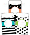 121026 Black and White Library Pockets - 3x5’’ - Classroom Management and Teacher Aid