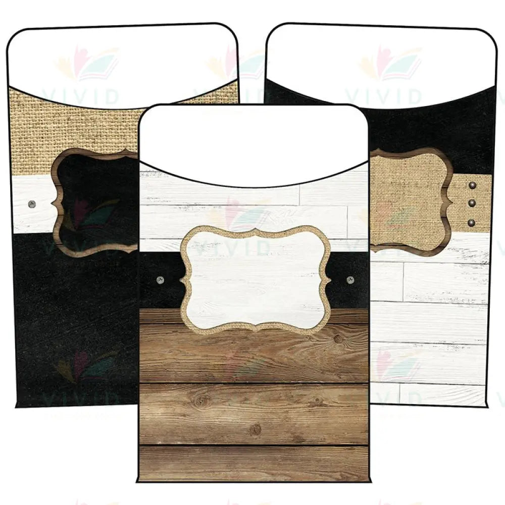 121122 Wooden Library Pockets - 3x5’’ - Classroom Management and Teacher Aid