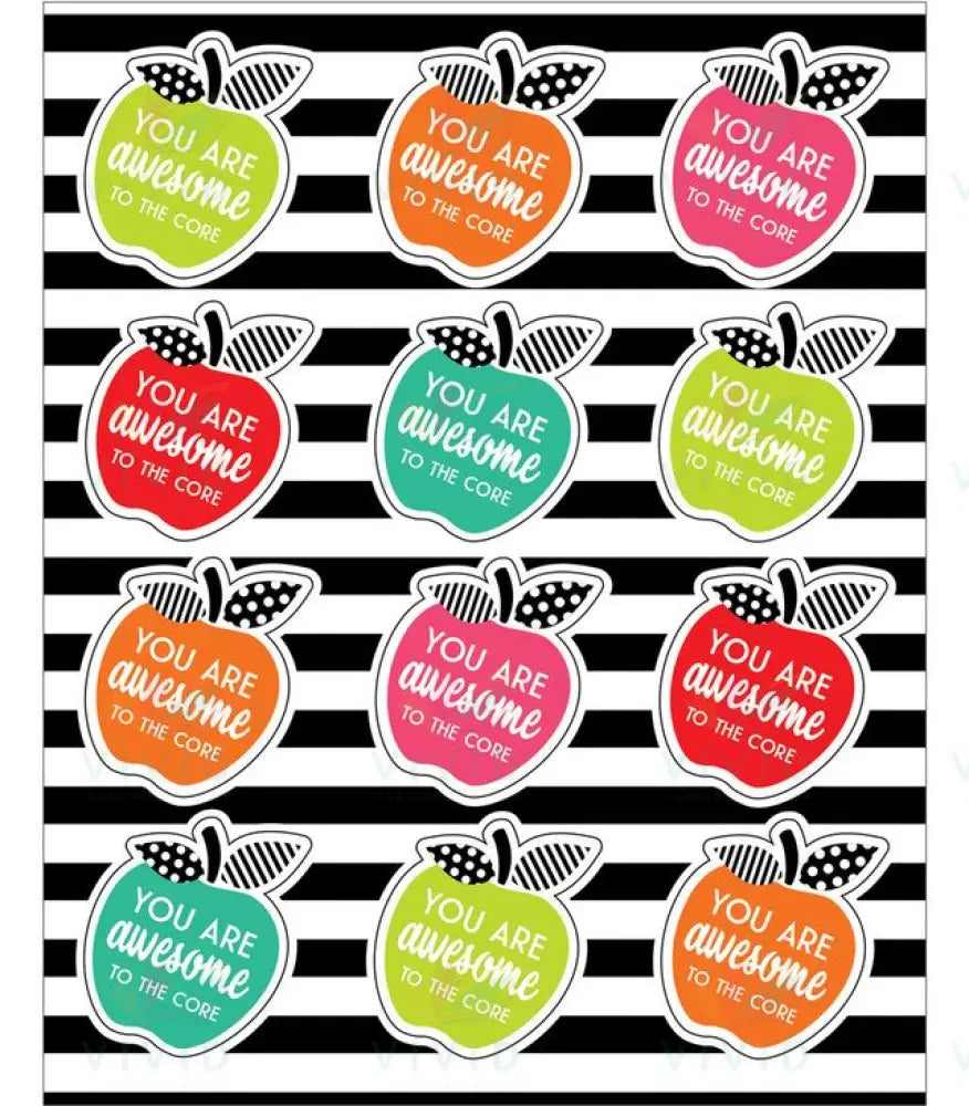 168298 Apple Motivation Sickers - 1’’ - Classroom Management and Teacher Aid