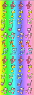 1833 MUSICAL NOTE STICKERS - 6 SHEETS - Classroom Management and Teacher Aid