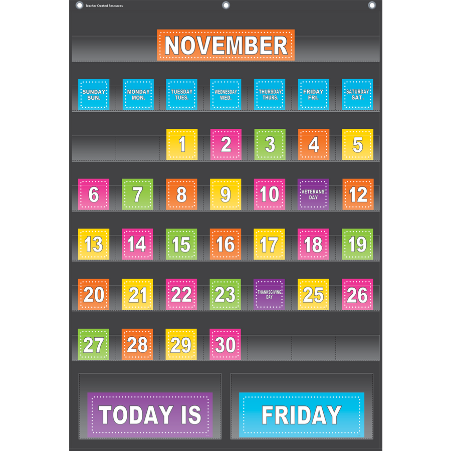TCR20748 POCKET CALENDAR CHART