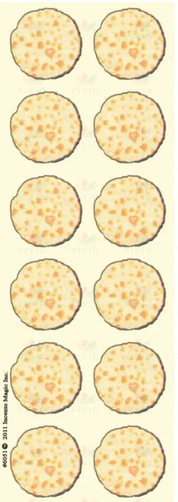 6051 MEDIUM MATZAH STICKERS - 6 SHEETS - Classroom Management and Teacher Aid