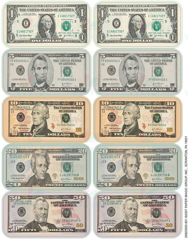 682005 Dollar Stickers - 1’’ - Classroom Management and Teacher Aid