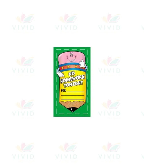 75584 No Homework Tonight Coupon - 2.5x5’’ - Classroom Management and Teacher Aid