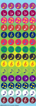 8003 Musical Stickers - 6 SHEETS - Classroom Management and Teacher Aid