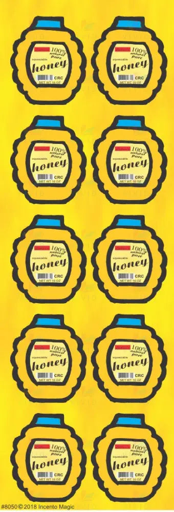8050 HONEY STICKERS - 6 SHEETS - Classroom Management and Teacher Aid