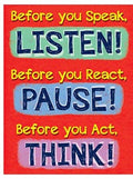837206 BEFORE YOU SPEAK POSTER