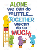 837538 Alone we can do… poster - 12x18 - Inspirational Quotes English