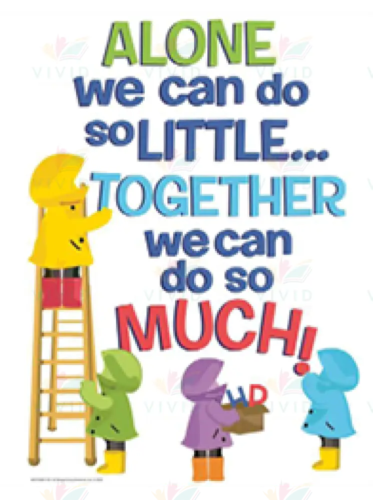 837538 Alone we can do… poster - 12x18 - Inspirational Quotes English