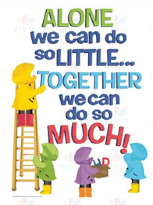 837538 Alone we can do… poster - 12x18 - Inspirational Quotes English