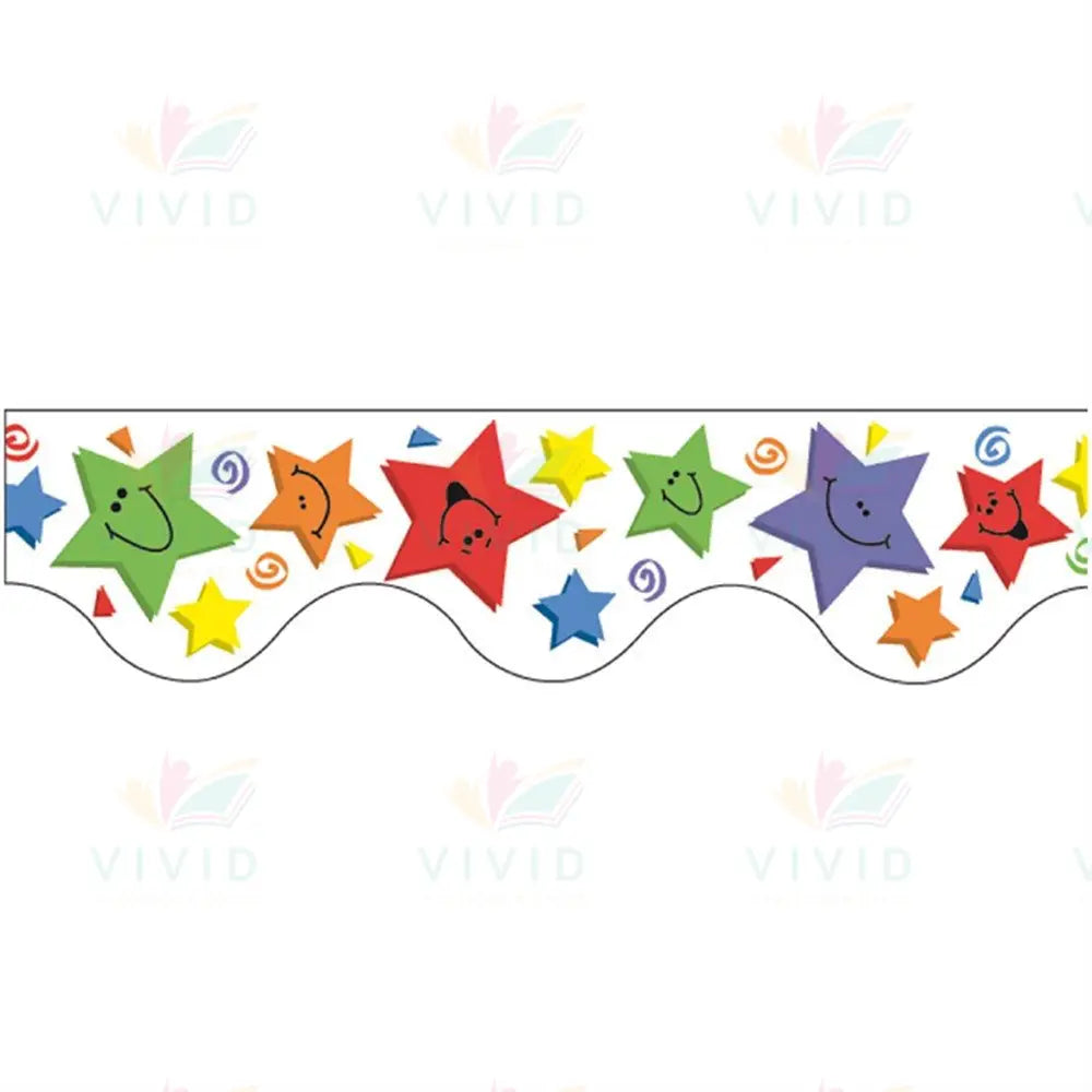 845290 HAPPY STARS BORDER - Bulletin Trimmers