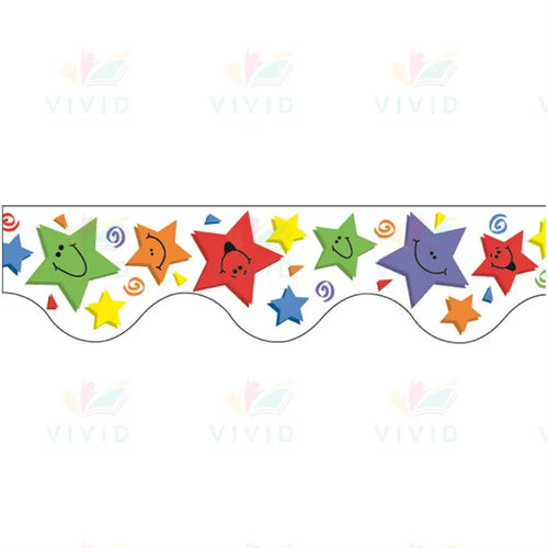 845290 HAPPY STARS BORDER - Bulletin Trimmers