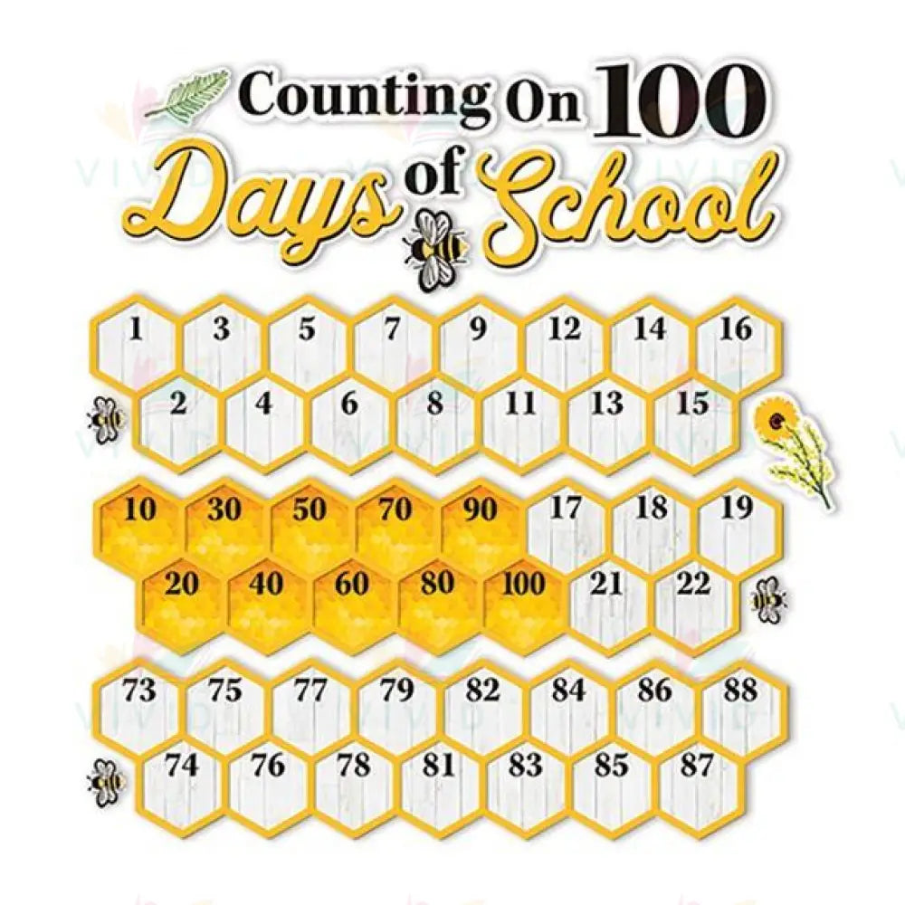 847811 Bee Counting 1-100 - ? - Learning Charts Yiddish