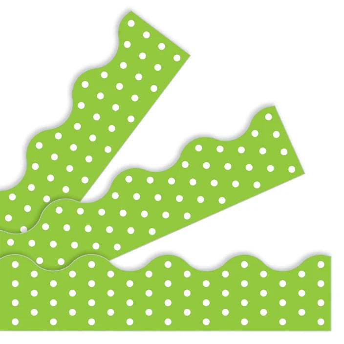 T92664 LIME POLKA DOT BORDER