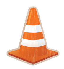 TCR8745 CONSTRUCTION CONE ACCENT CUTOUT