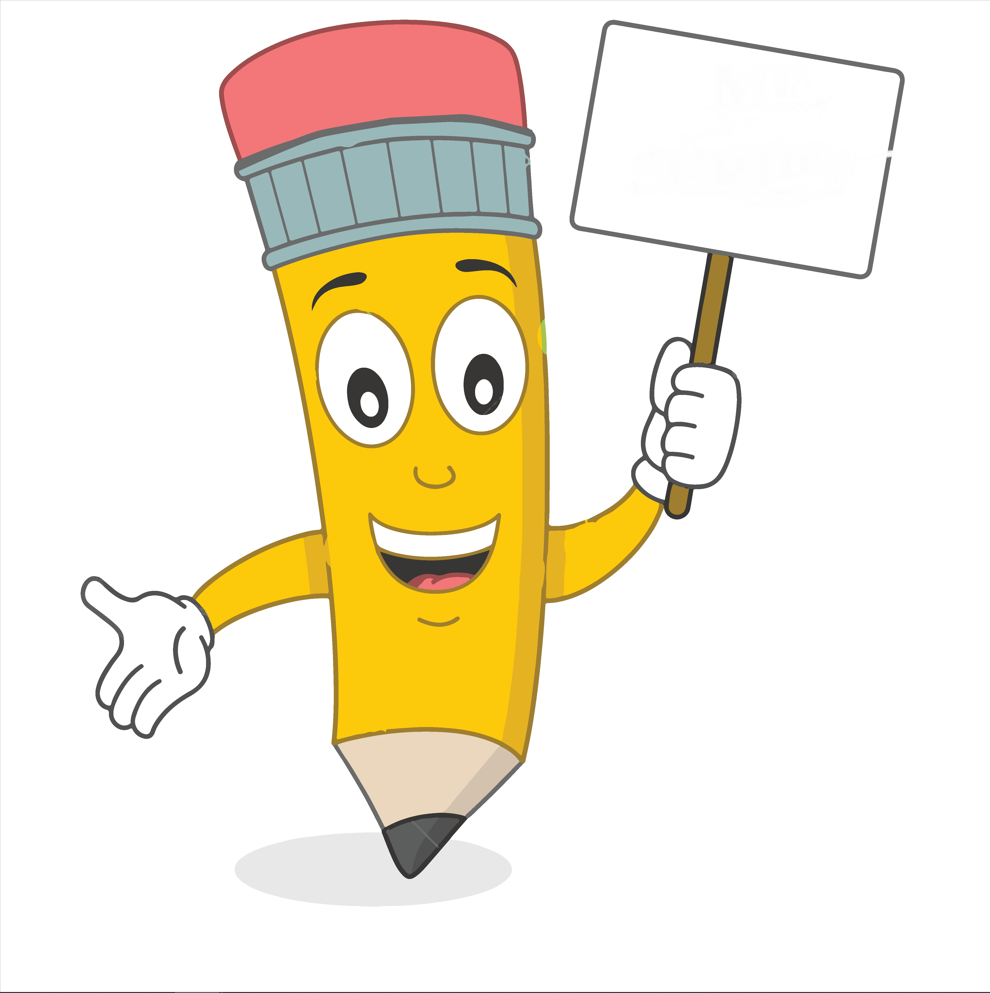 VCP1286 HAPPY PENCIL WITH SIGN