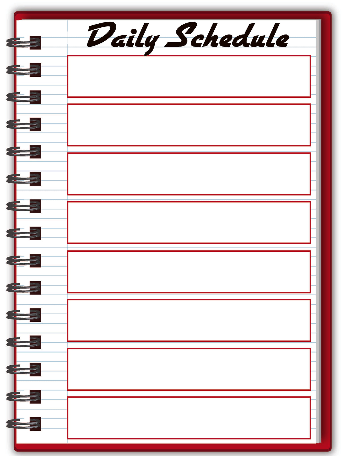 VECH150 DAILY SCHEDULE