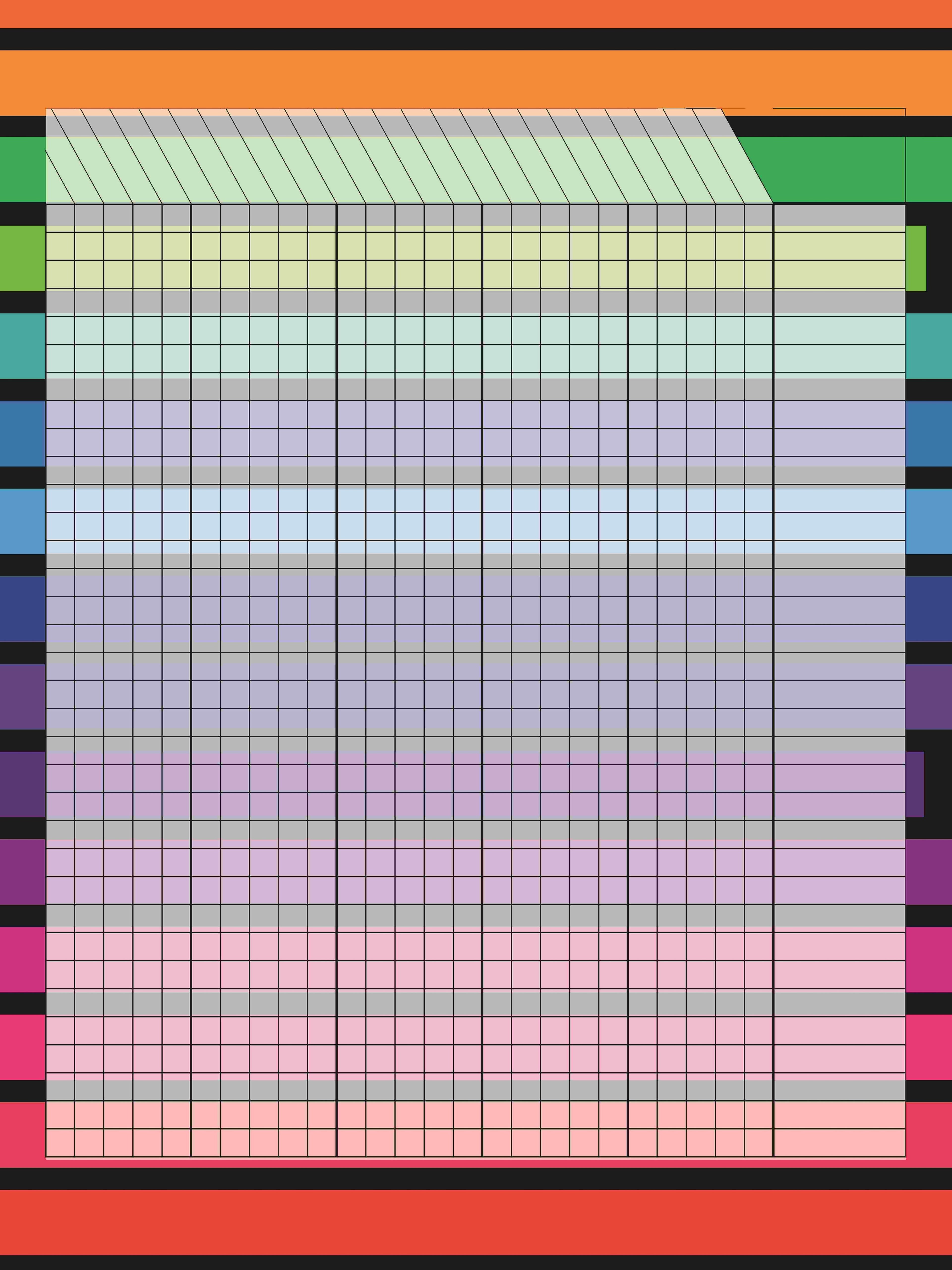 VYG130 YIDDISH COLORFUL GRIDS CHART