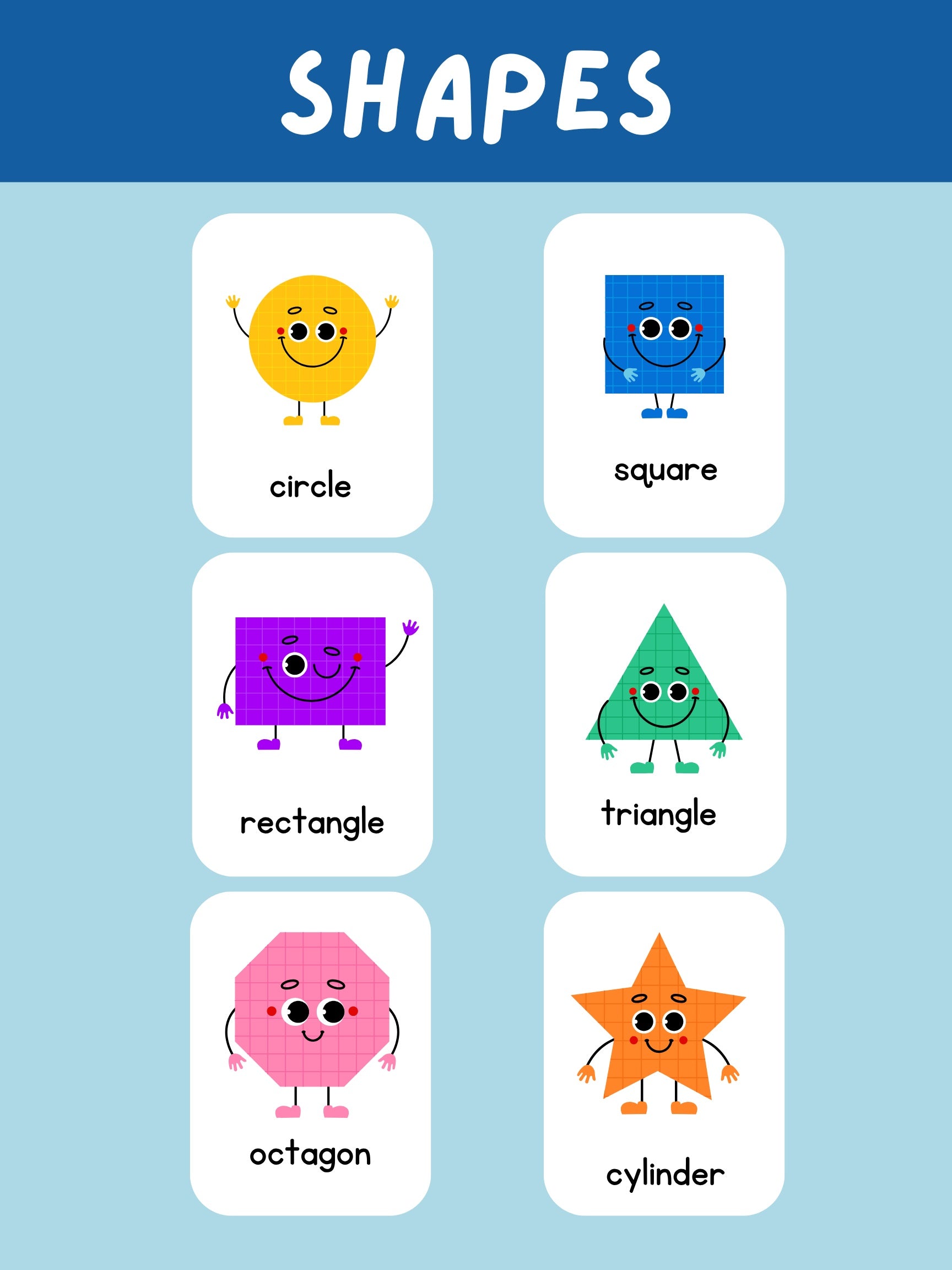 VYL040 SHAPES HAPPY POSTER