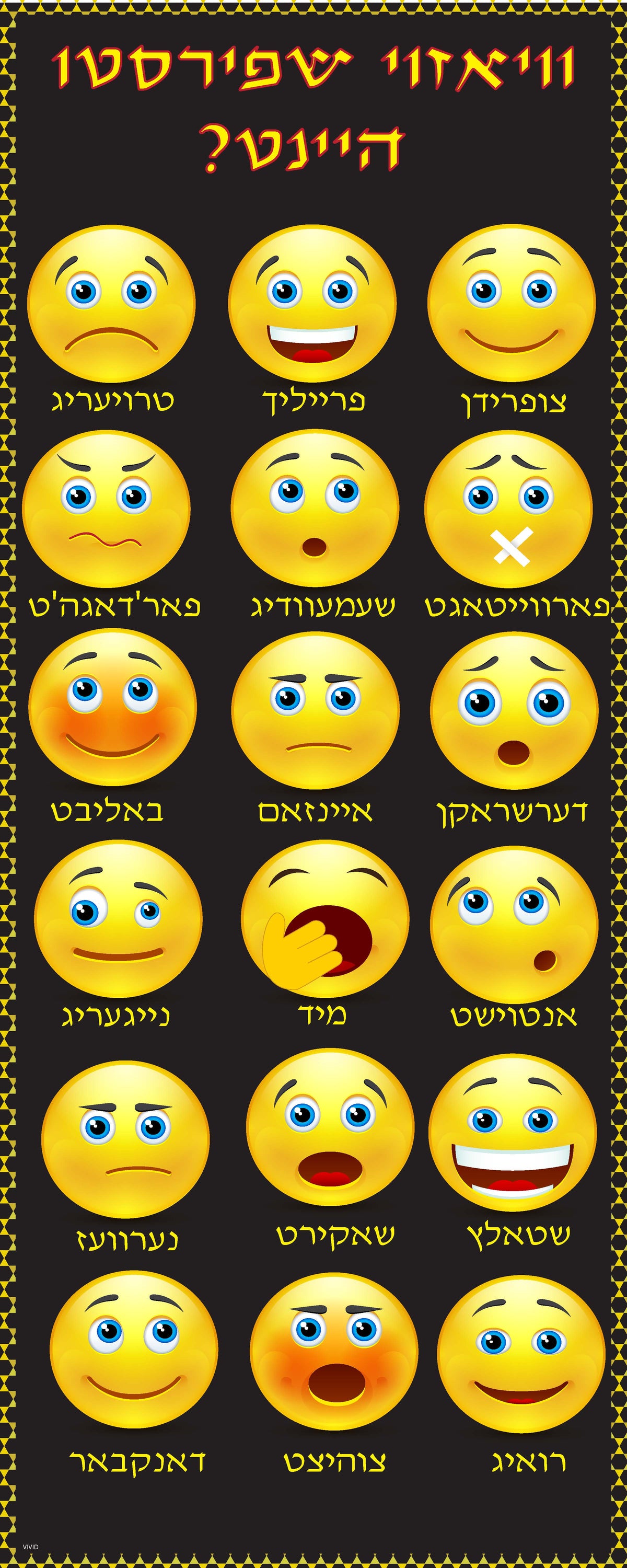 VYL2151 EMOJI  WHAT DO FEEL? YIDDISH