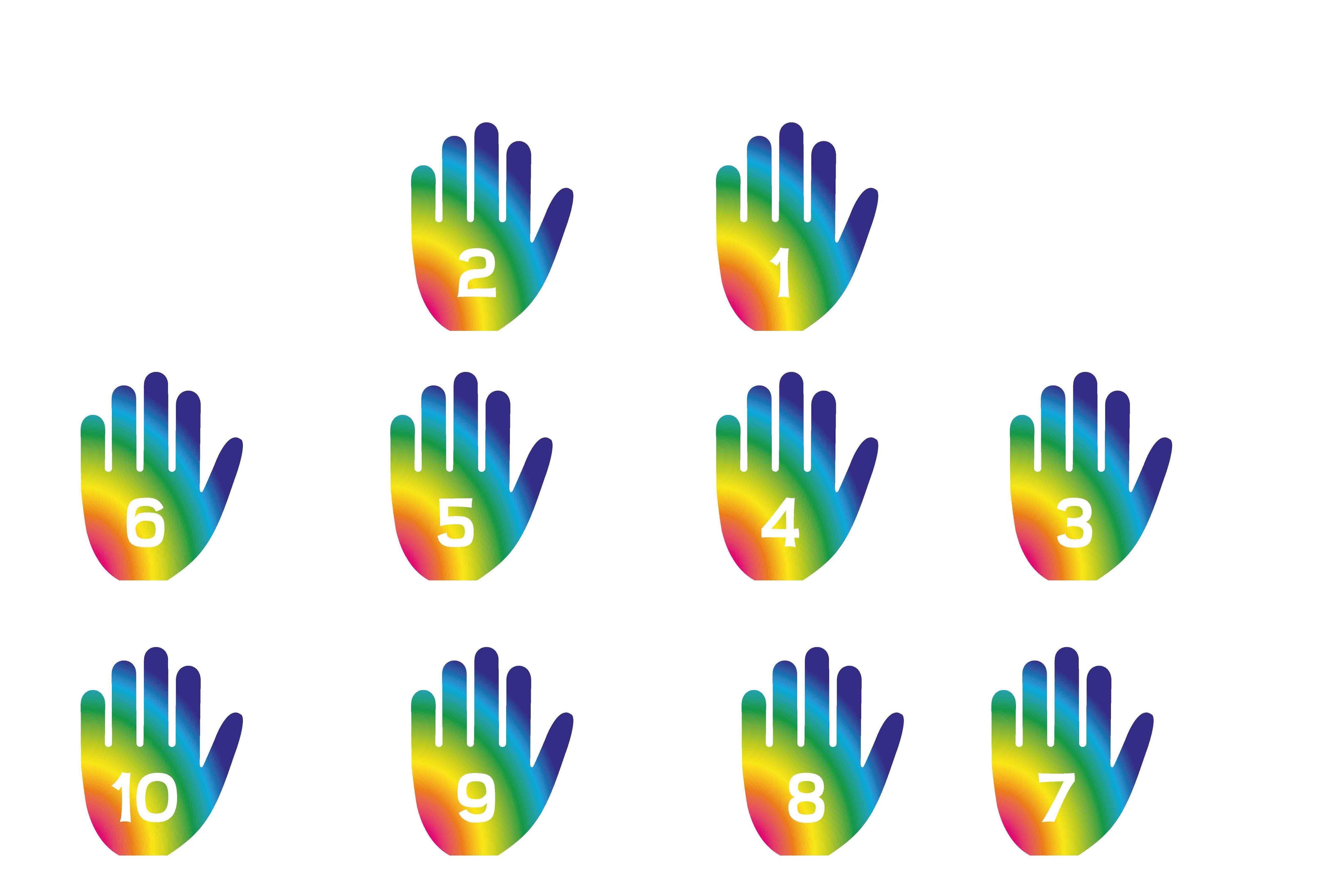VYL222 HAND NUMBER COUNTING 1-100