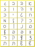 VYL230 YIDDISH FONT ALEPH BAIS POSTER