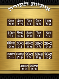 VYL4107 GEMATRIA POSTER WITH TORAH LETTERS