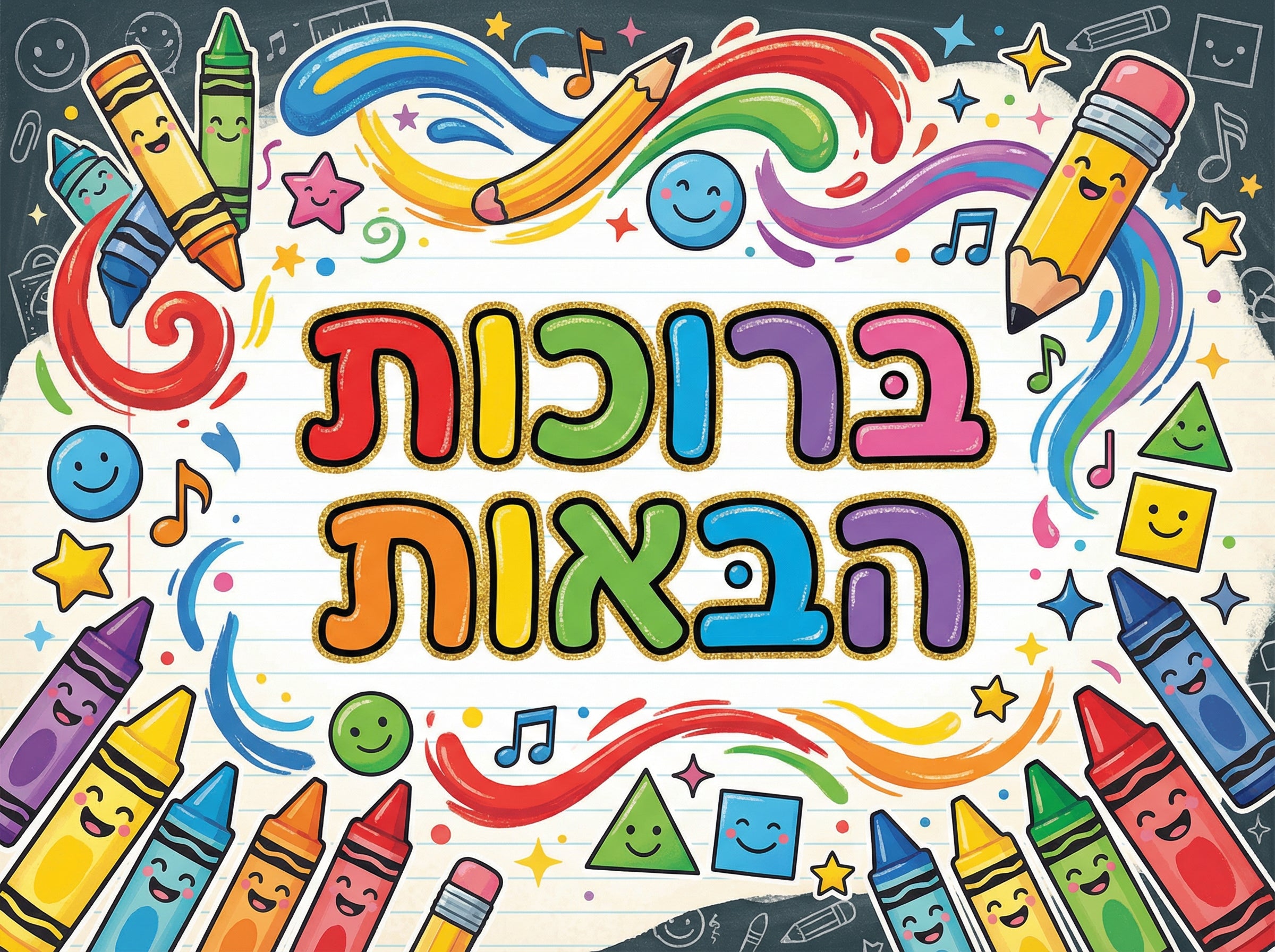 VYW9017 FUN CRAYON WELCOME