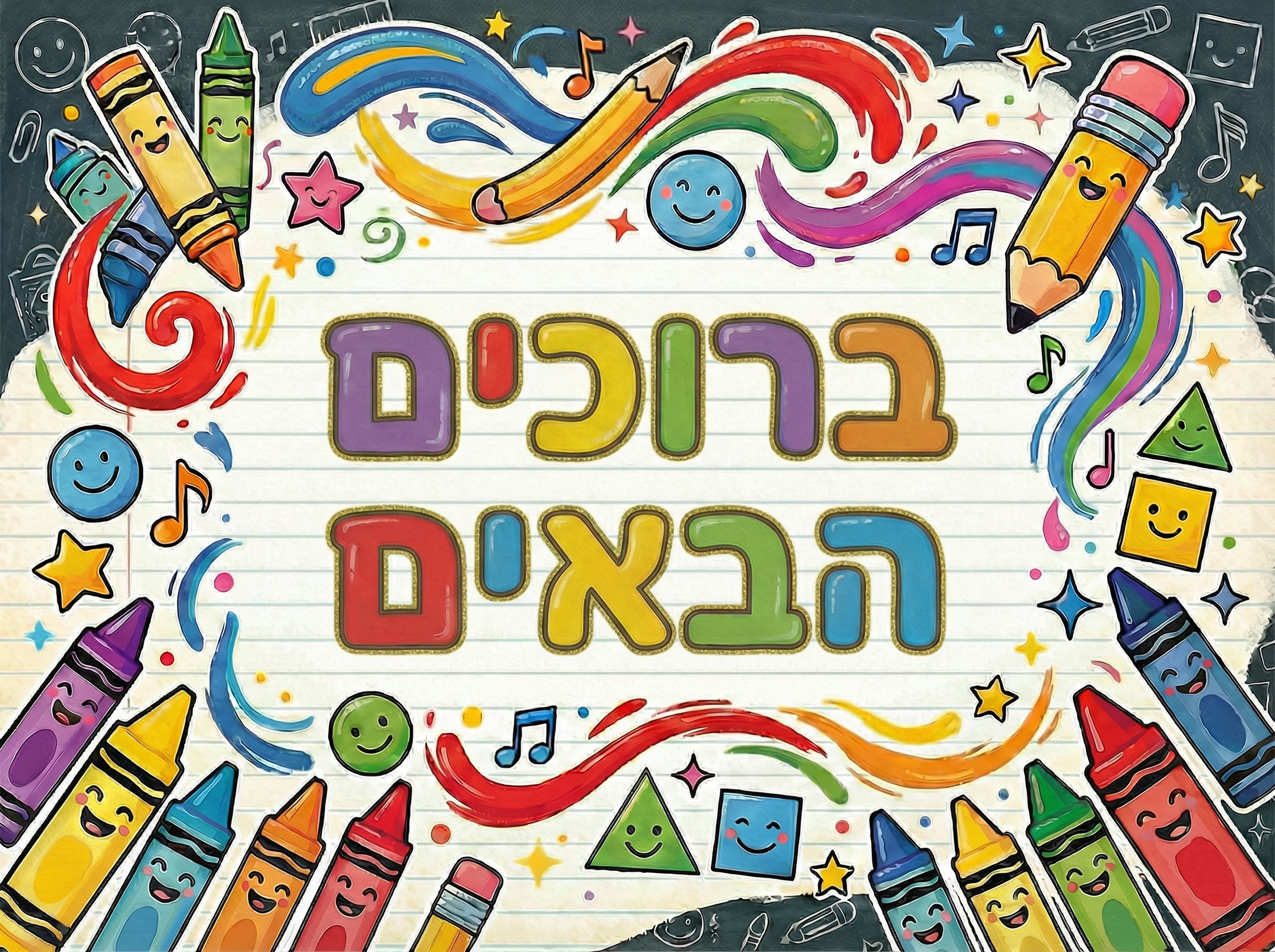 VYW9017 FUN CRAYON WELCOME
