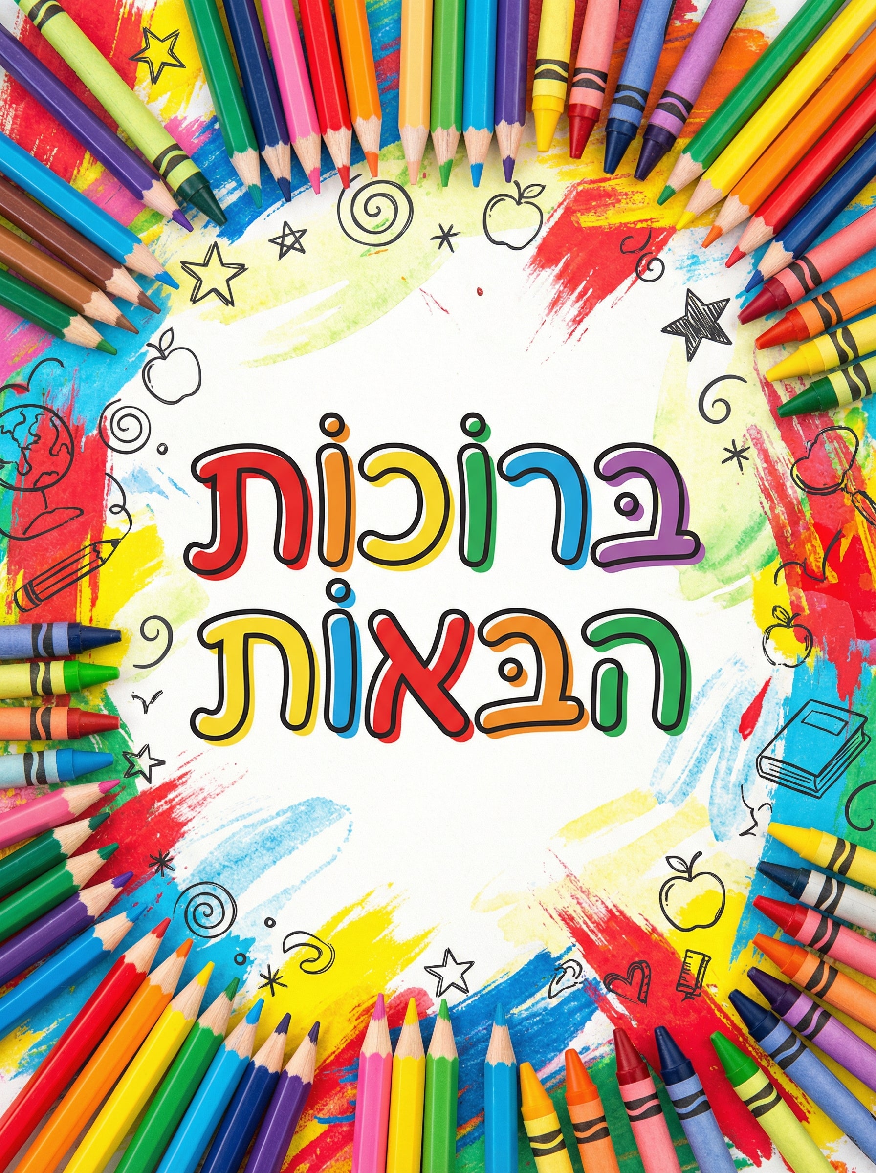 VYW9023 COLOR PENCIL SPLASH WELCOME