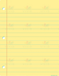 A92013 Write-on Wipe-off Looseleaf Paper Yellow - 17x22’’ - Learning Charts Yiddish