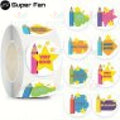 ON109 Pencil Stickers on a Roll - 1’’ - Classroom Management and Teacher Aid