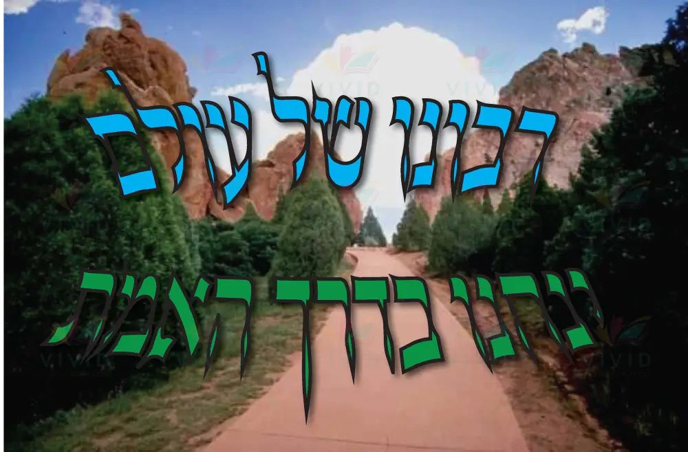 PS178 Ribono Shel Oilim Poster - 12x18 - Inspirational Quotes Yiddish